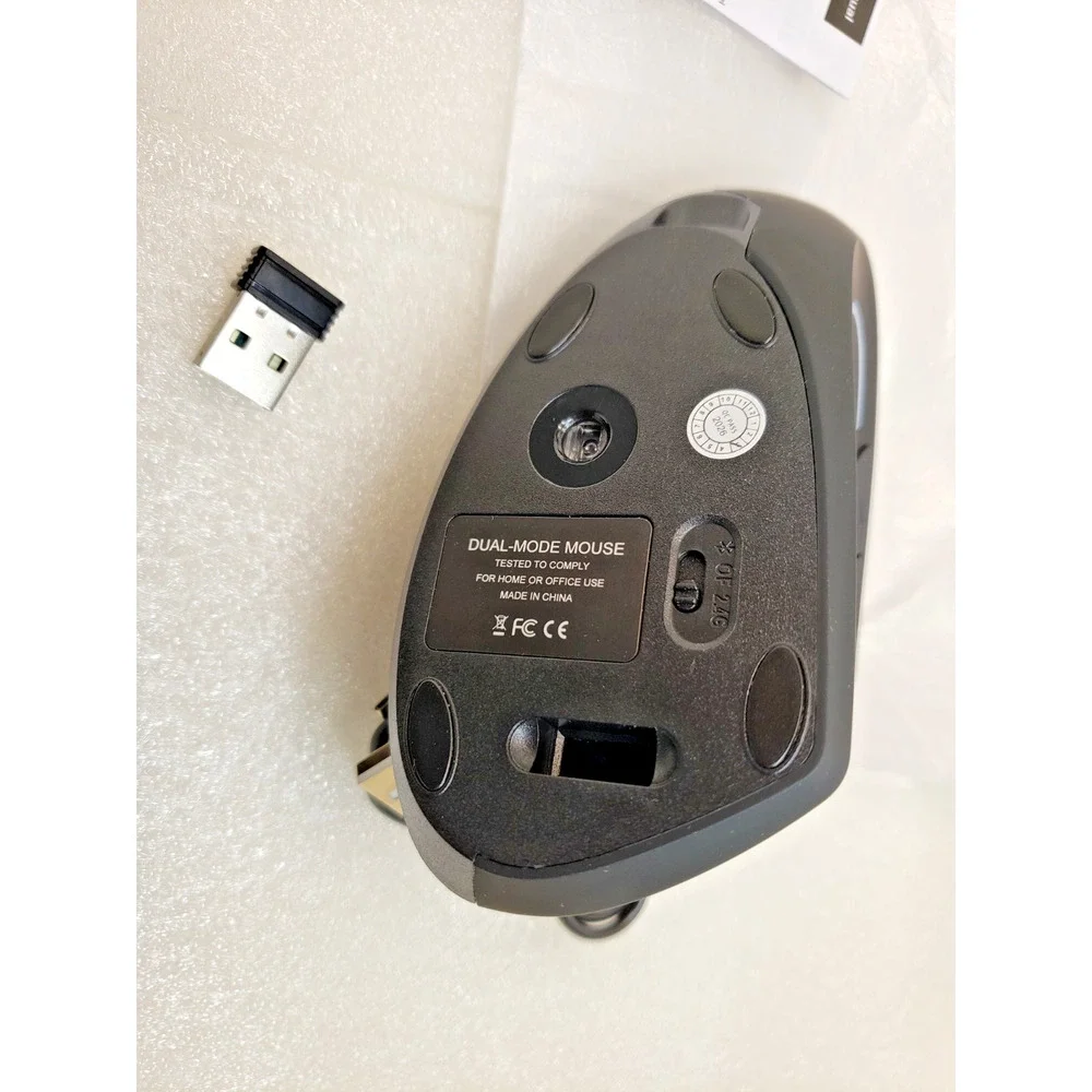 Dual-Mode Bluetooth & 2.4G Wireless Vertical Ergonomic Mouse – Black